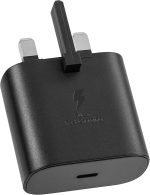 Samsung 25W USB-C PD Power Adapter – Black (UK 3-Pin) - Image 2