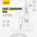ASPOR A125 6A USB DATA CABLE LIGHTNING - Image 5