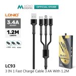 LDNIO LC93 3 IN 1 FAST CHARGING CABLE - Image 2